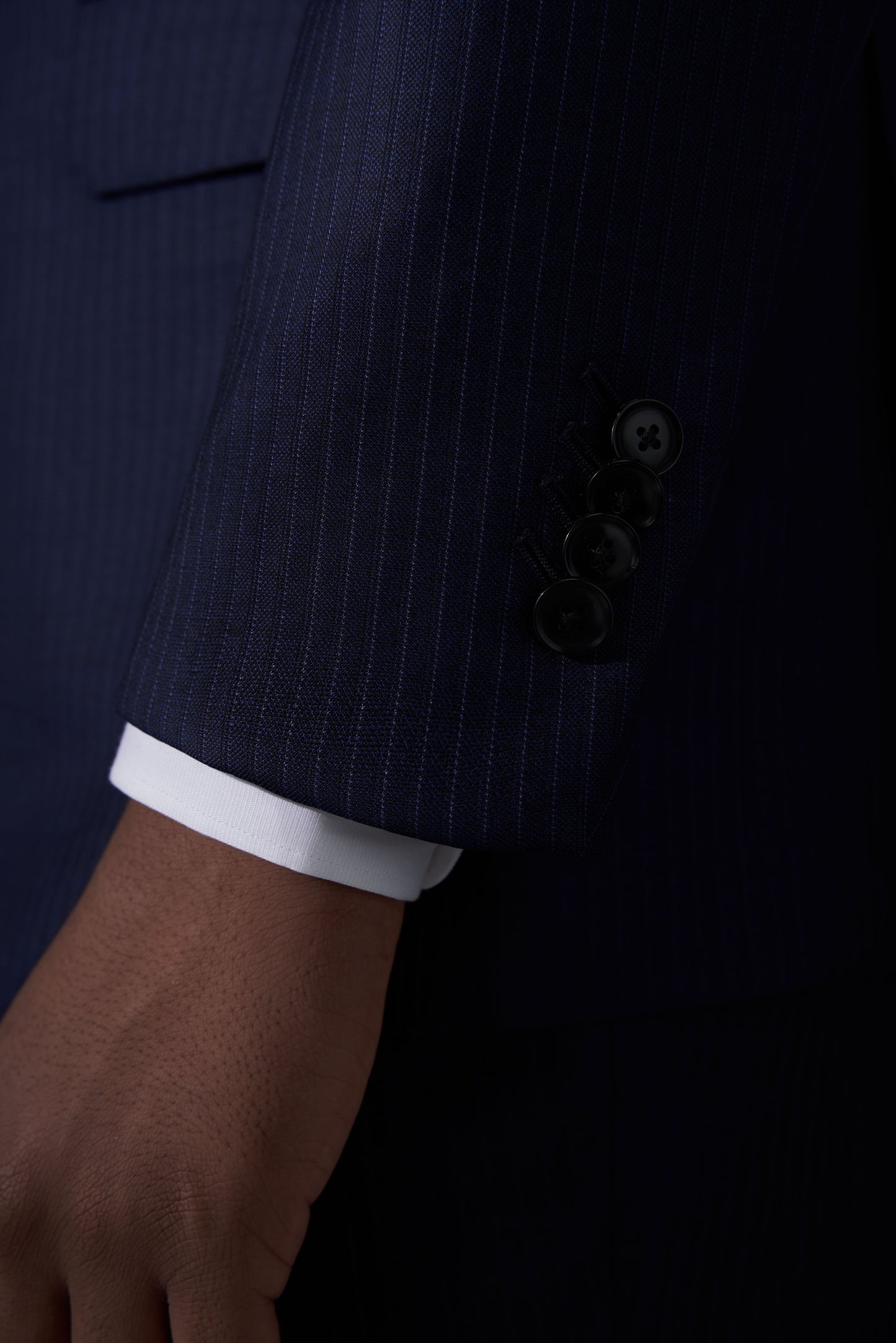 Loro Piana Navy Pinstripe Suit | Four Seasons Super 130's Wool