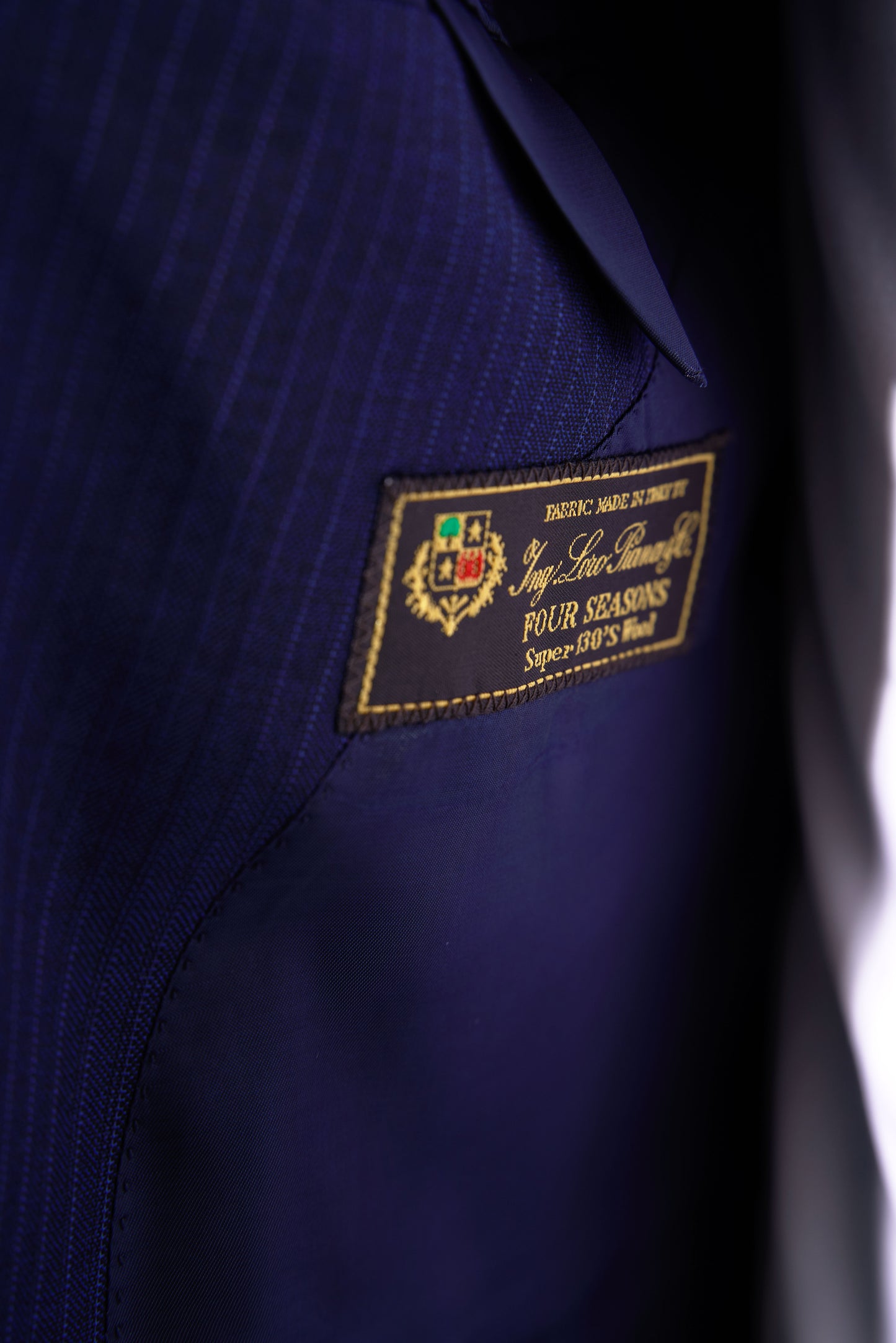 Loro Piana Navy Pinstripe Suit | Four Seasons Super 130's Wool