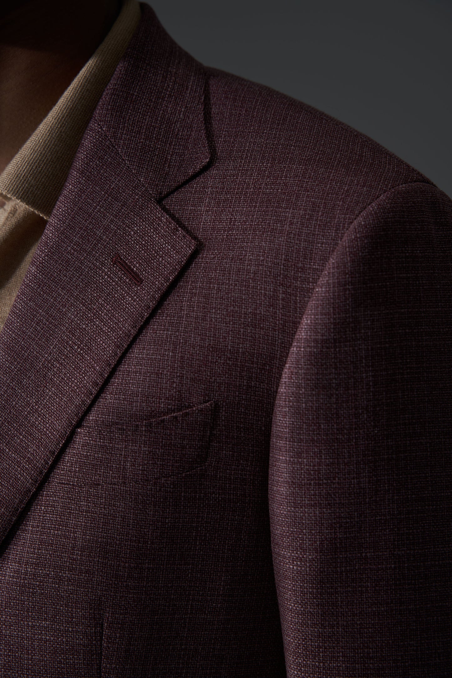 Zegna Burgundy Linen Sport Jacket