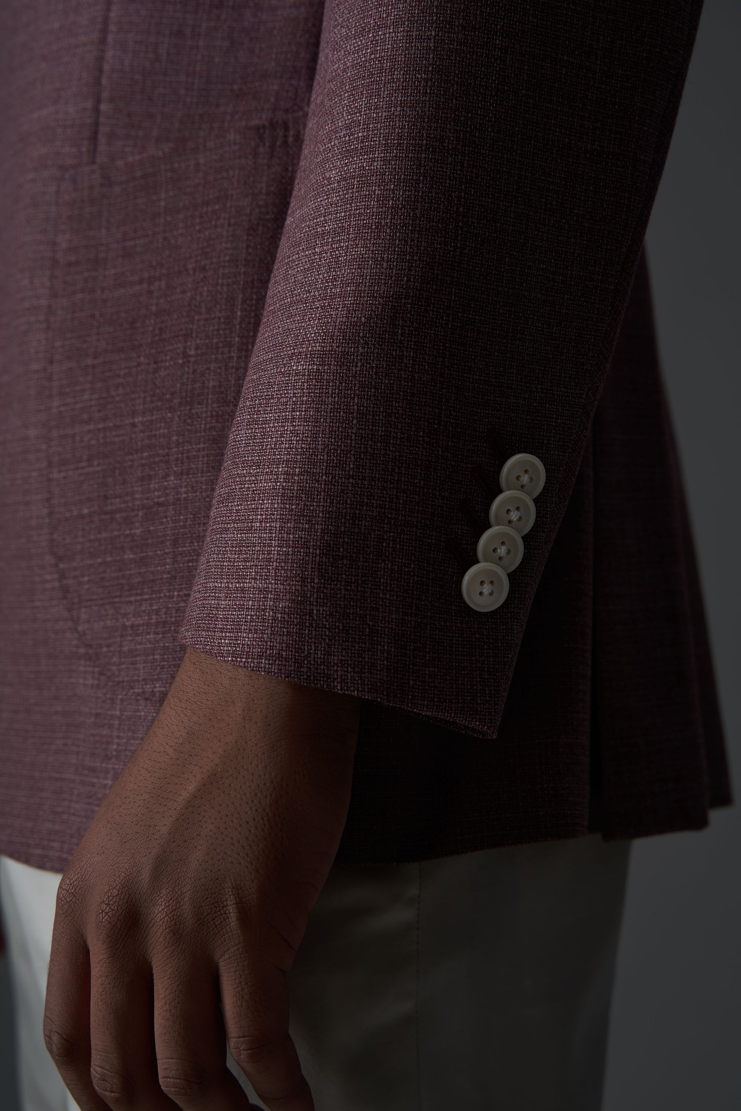 Zegna Burgundy Linen Sport Jacket
