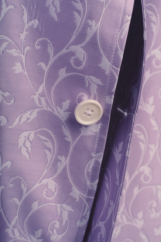 Tailored Jacket - Luxury Purple Floral Design