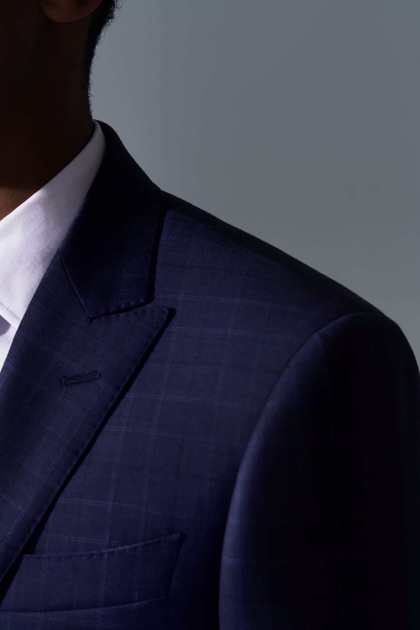 Loro Piana Capolavoro Navy Checked Bespoke Suit | Niviosuits