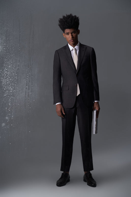 Zegna Charcoal Grey Classic Bespoke Suit | Niviosuits