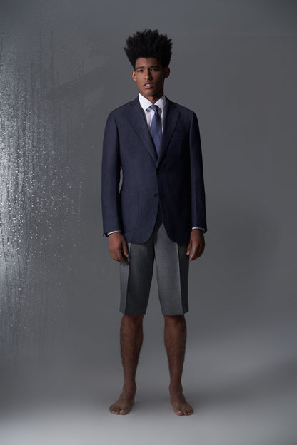 Grey Bermuda Shorts Suit | Summer Tailored Look