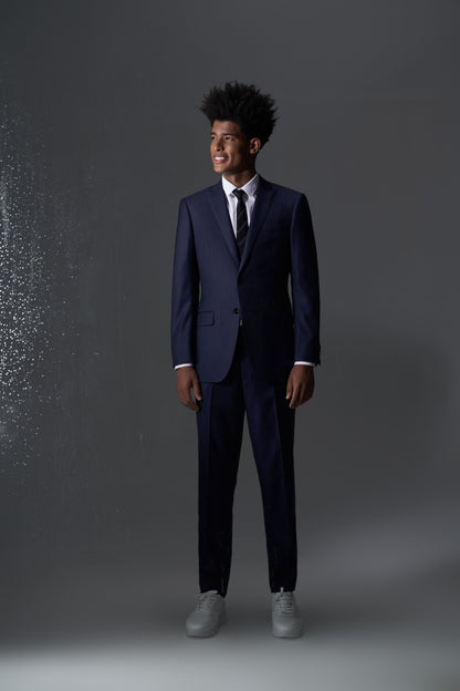 Loro Piana Navy Pinstripe Suit | Four Seasons Super 130's Wool