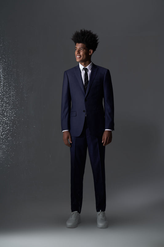 Loro Piana Navy Pinstripe Suit | Four Seasons Super 130's Wool