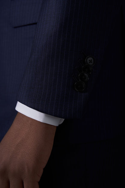 Loro Piana Navy Pinstripe Suit | Four Seasons Super 130's Wool