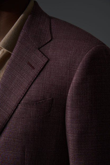 Zegna Burgundy Linen Sport Jacket