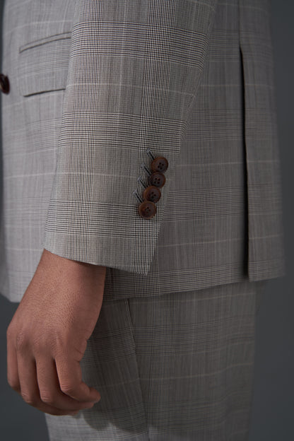 Zegna Gray Plaid Double-Breasted Custom Suit