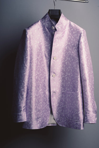 Tailored Jacket -  Luxury Purple Floral Design